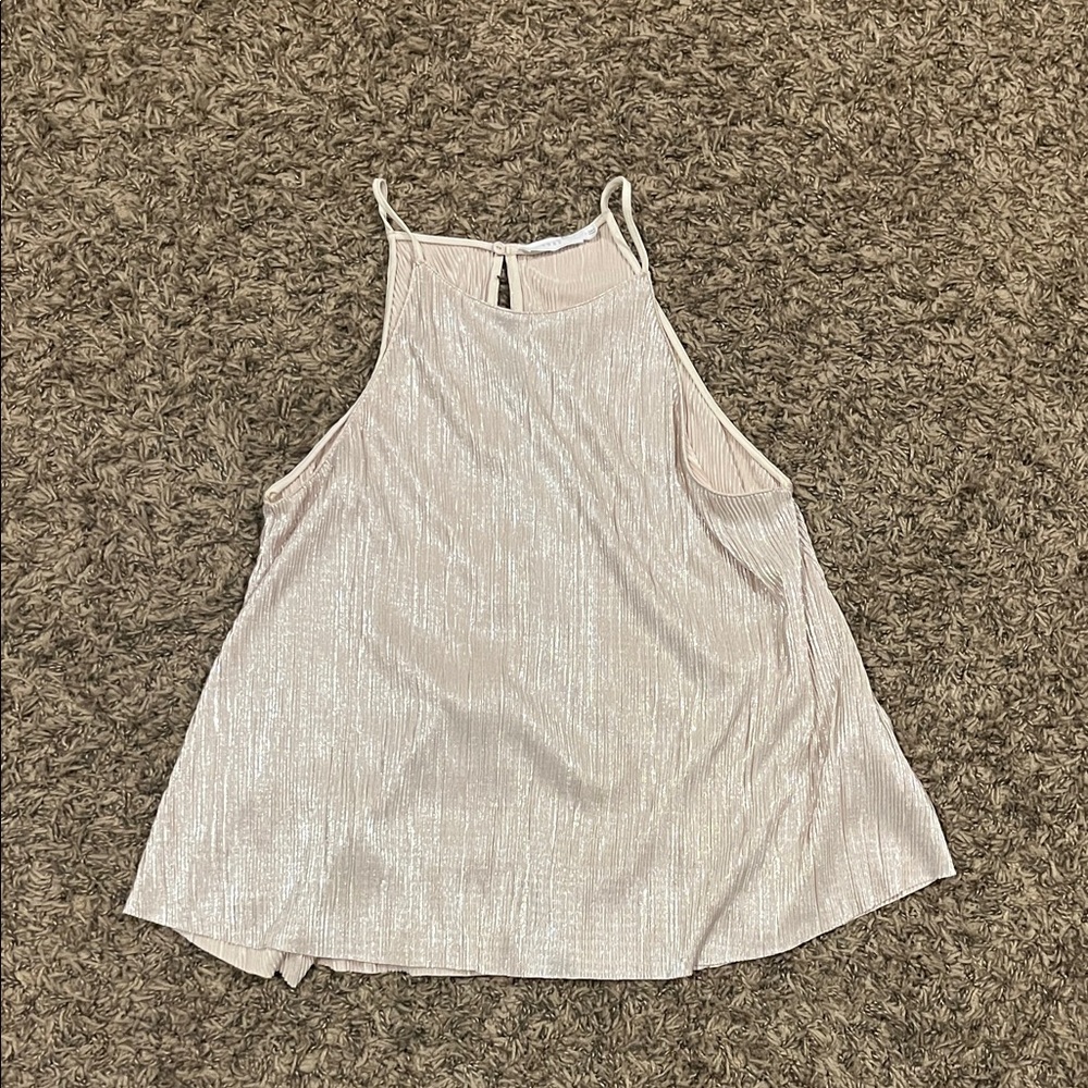 Lush Shimmering Silver Camisole Top